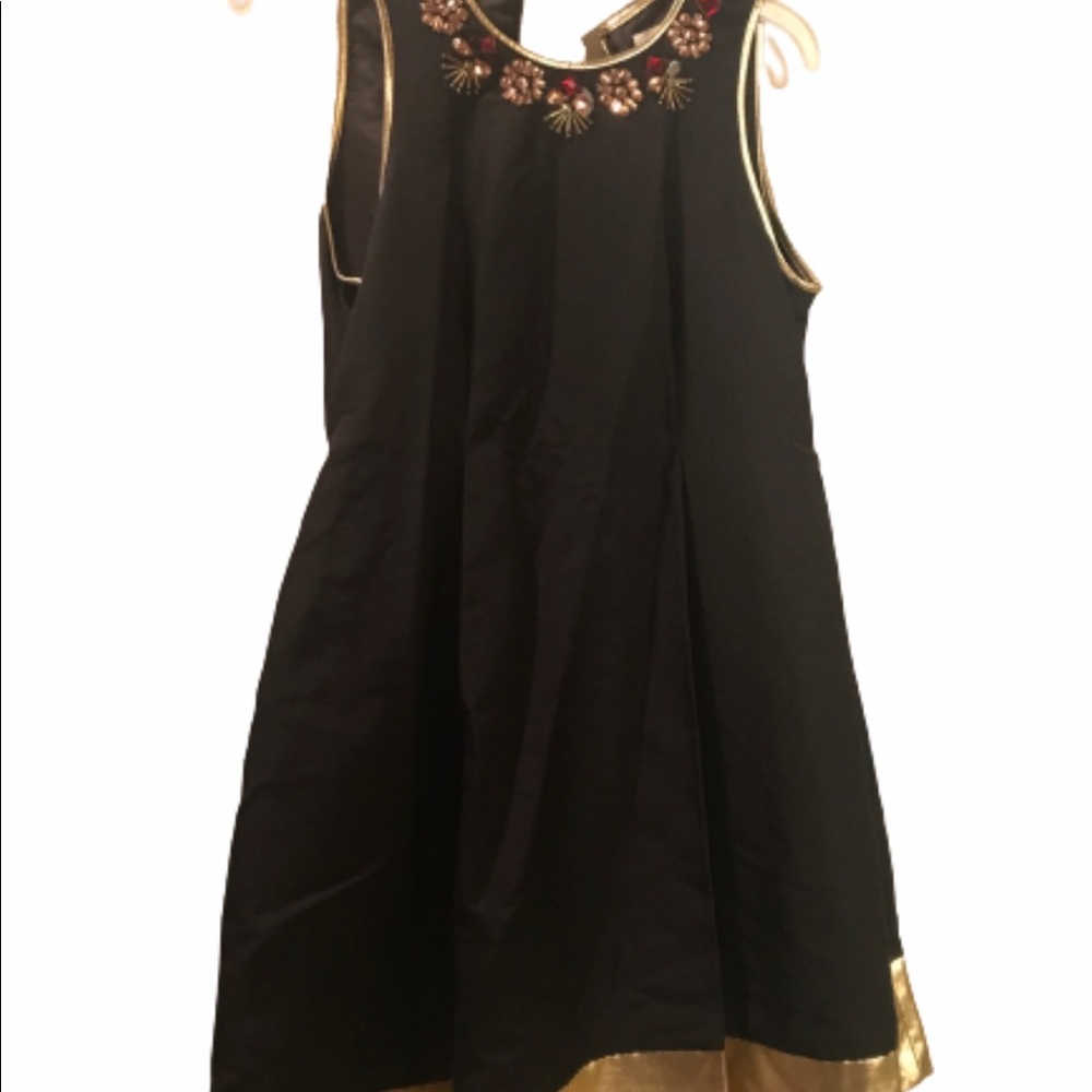**sale**Kate Spade black/gold rhinestone embellished dress